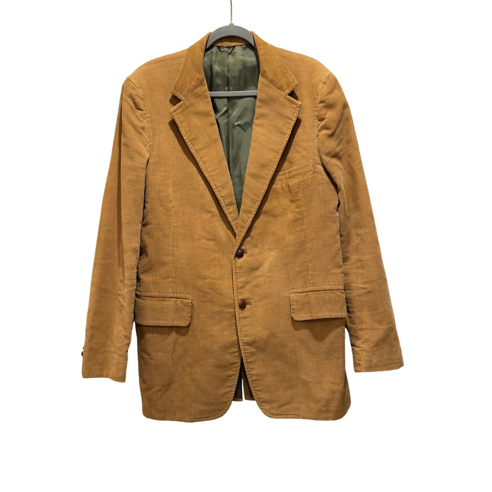 Vintage JOS A BANK Tan Corduroy Blazer Sport Coat Mens Two Button Estimated‎ 48R